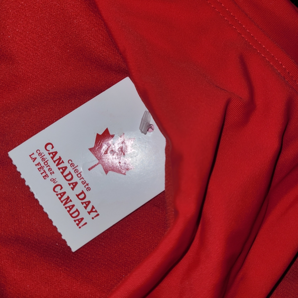 Red Maple Leaf Bikini Bottom Canada Day Swim Bottom Small NWT - Picture 4 of 5